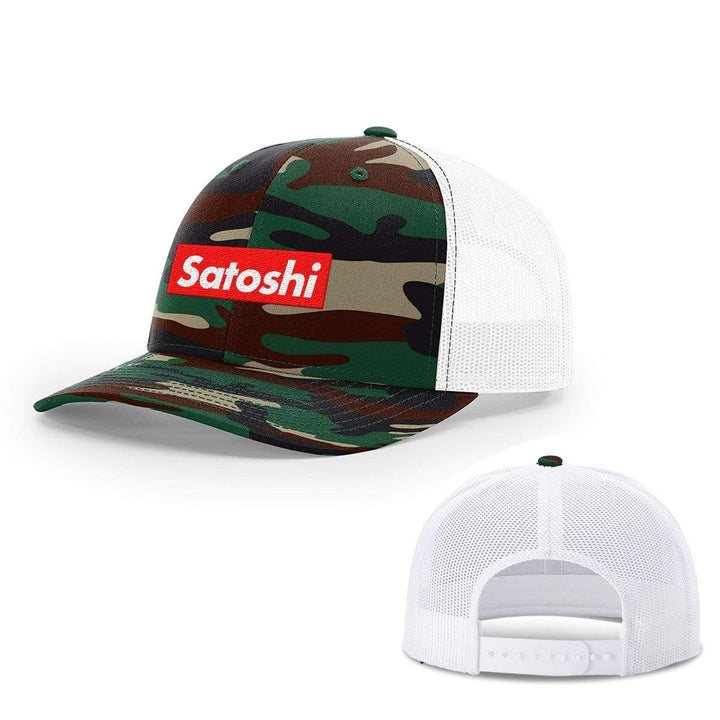 SunFrog-Busted Hats Snapback / Green Camo and White / One Size Satoshi Hats