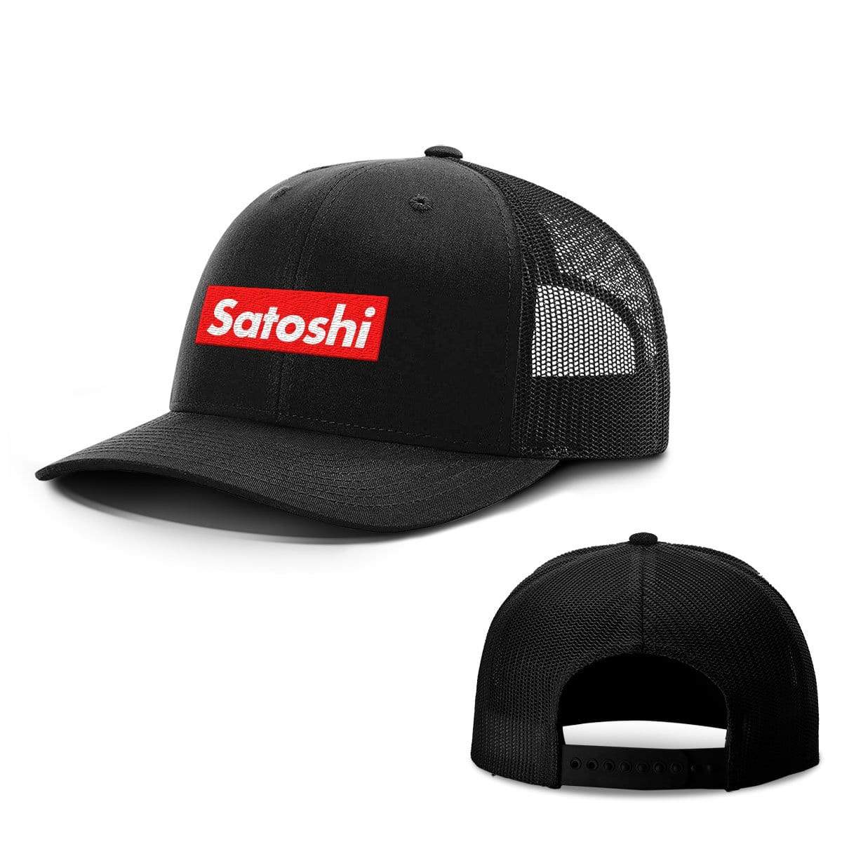 SunFrog-Busted Hats Snapback / Full Black / One Size Satoshi Hats