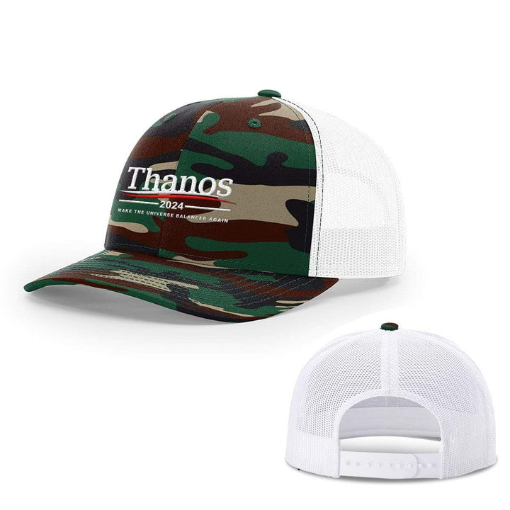 SunFrog-Busted Hats Snapback / Green Camo and White / One Size Thanos 2024 Hats