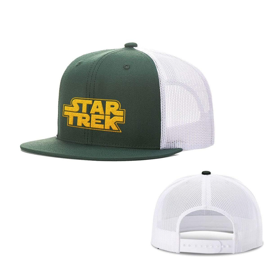 SunFrog-Busted Hats Snapback Flatbill / Dark Green and White / One Size Trek Wars Hats