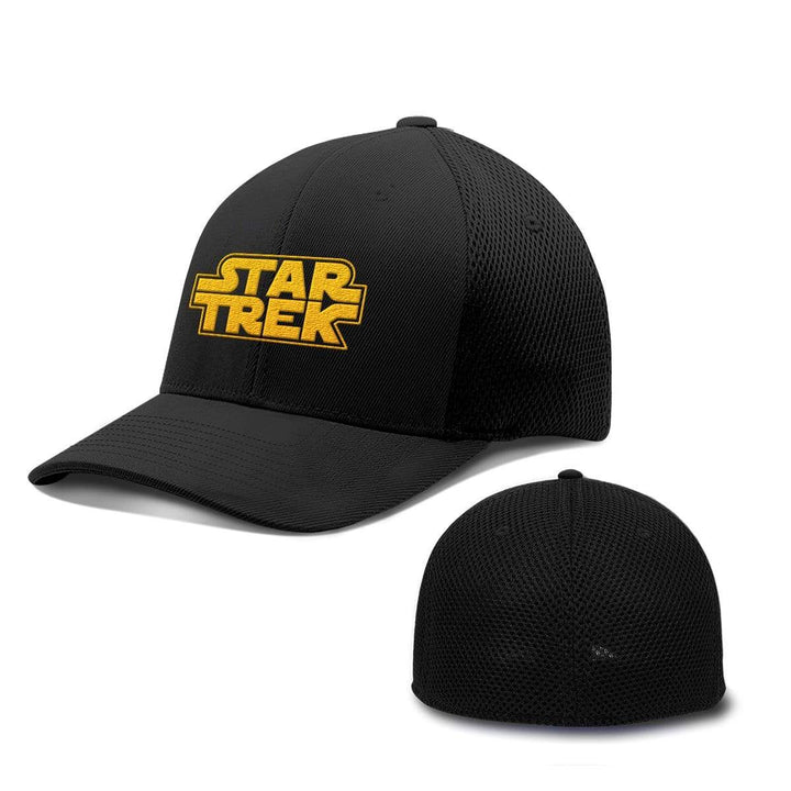 SunFrog-Busted Hats Flexfit / Full Black / S/M Trek Wars Hats