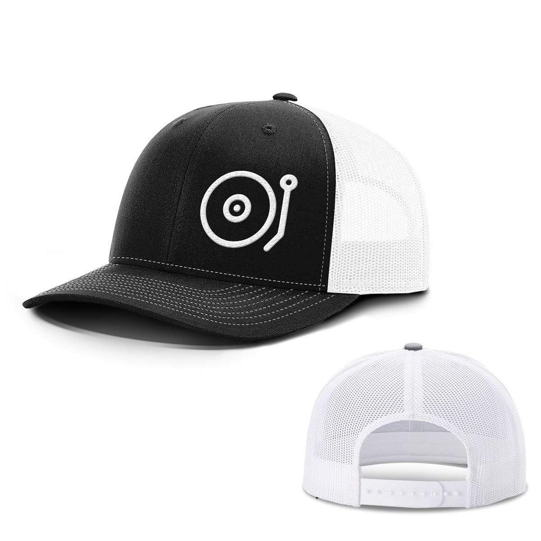 SunFrog-Busted Hats Snapback / Black and White / One Size Turntable Music Hats