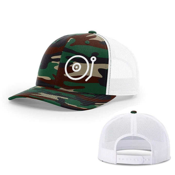 SunFrog-Busted Hats Snapback / Green Camo and White / One Size Turntable Music Hats