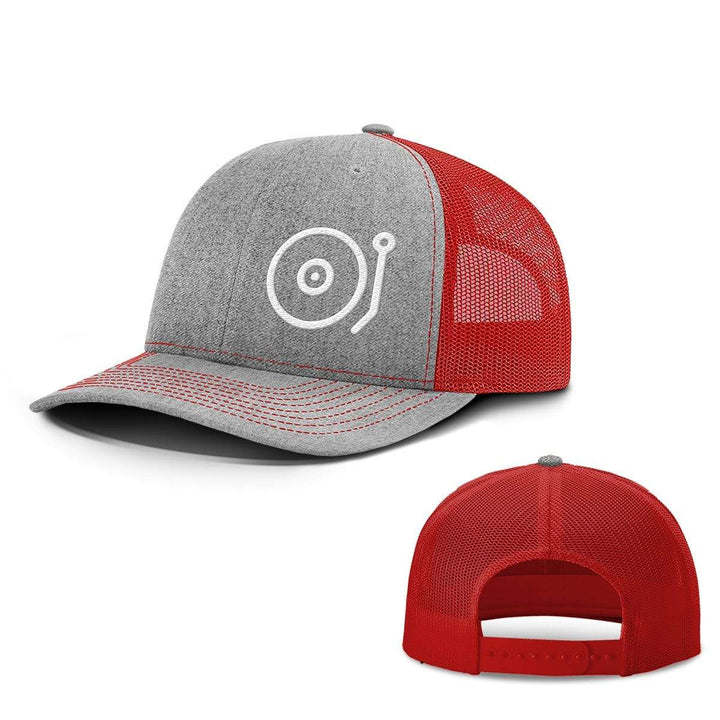 SunFrog-Busted Hats Snapback / Heather and Red / One Size Turntable Music Hats