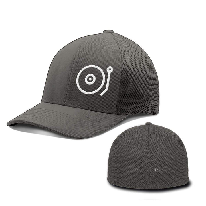 SunFrog-Busted Hats Flexfit / Charcoal / S/M Turntable Music Hats