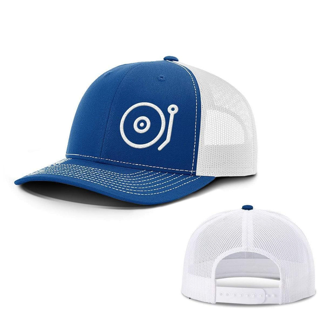 SunFrog-Busted Hats Snapback / Royal Blue and White / One Size Turntable Music Hats