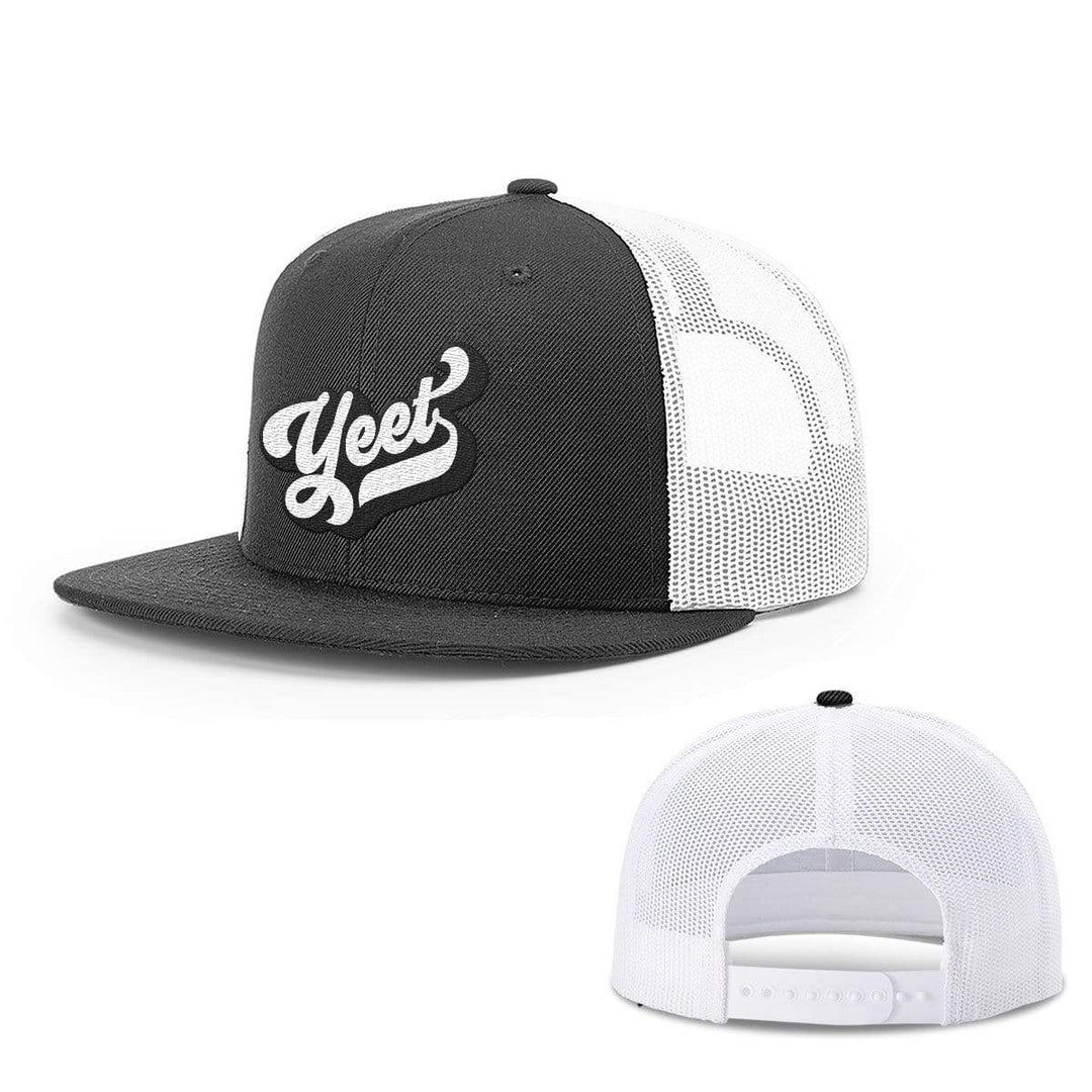 SunFrog-Busted Hats Snapback Flatbill / Black and White / One Size Yeet Hats