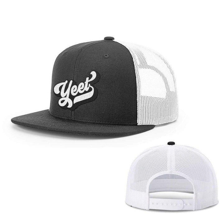 SunFrog-Busted Hats Snapback Flatbill / Black and White / One Size Yeet Hats