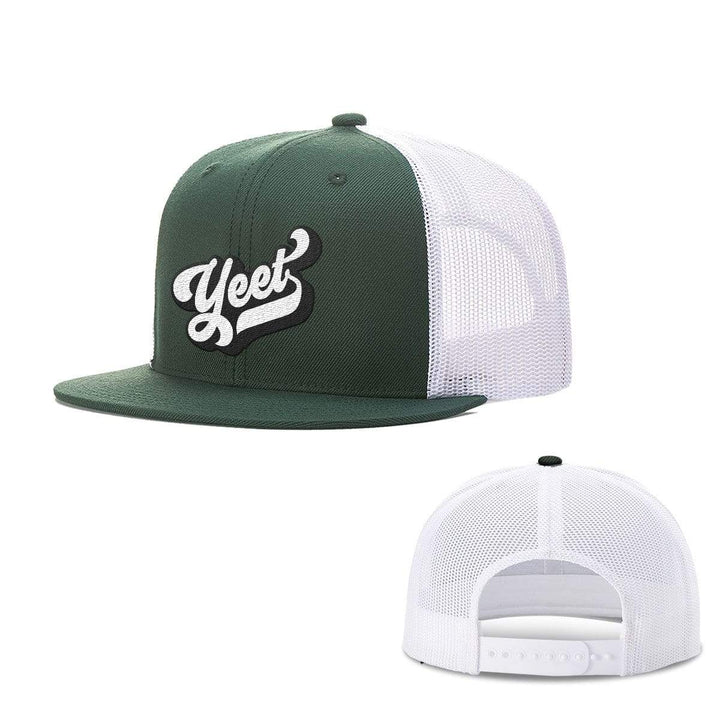 SunFrog-Busted Hats Snapback Flatbill / Dark Green and White / One Size Yeet Hats