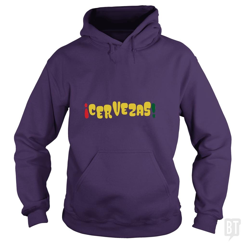 SunFrog-Busted Heflin Design Hoodie / Purple / S Cervezas!