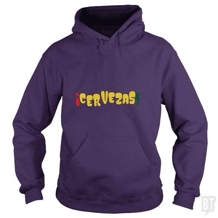 SunFrog-Busted Heflin Design Hoodie / Purple / S Cervezas!