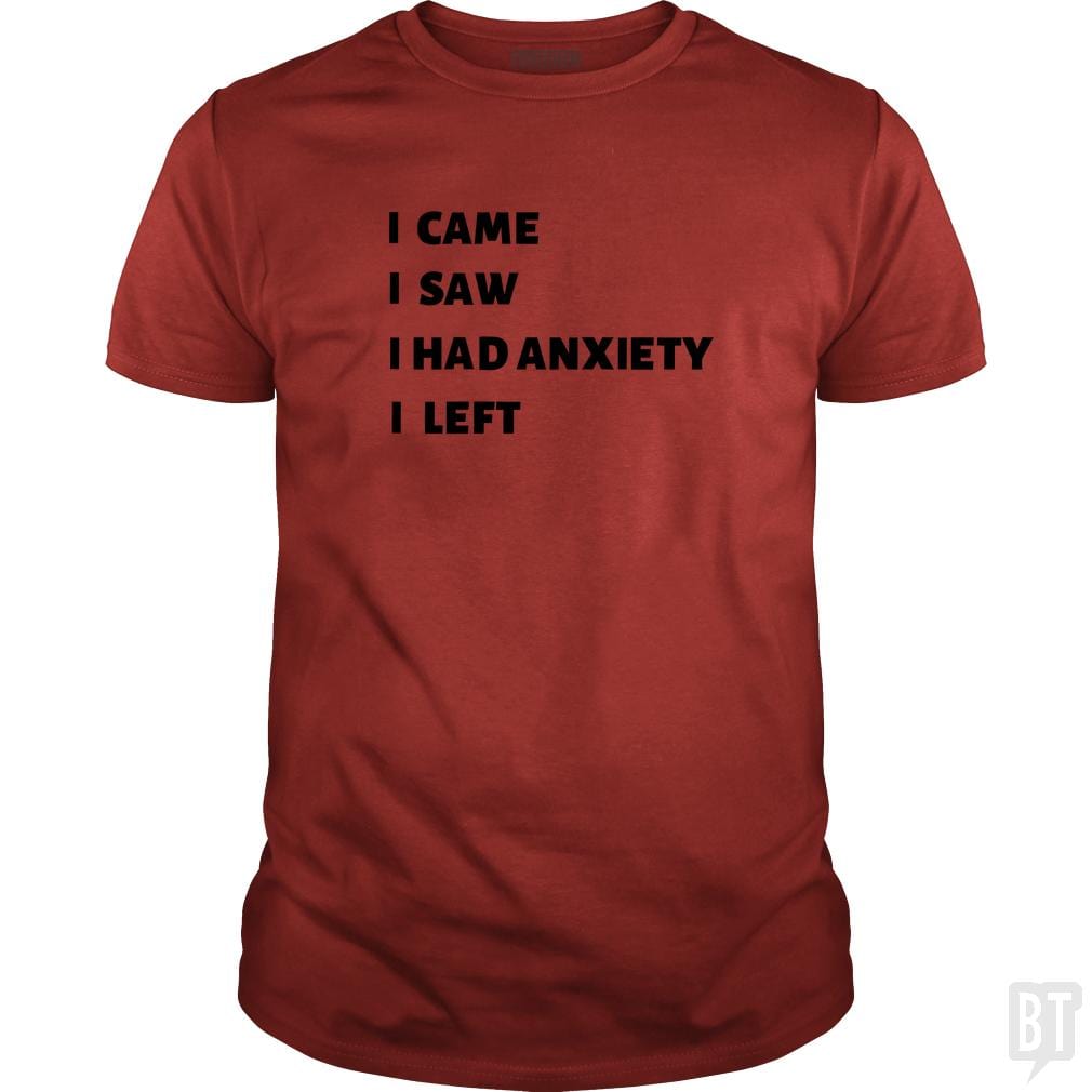 SunFrog-Busted Jastees Classic Guys / Unisex Tee / Red / S Anxiety