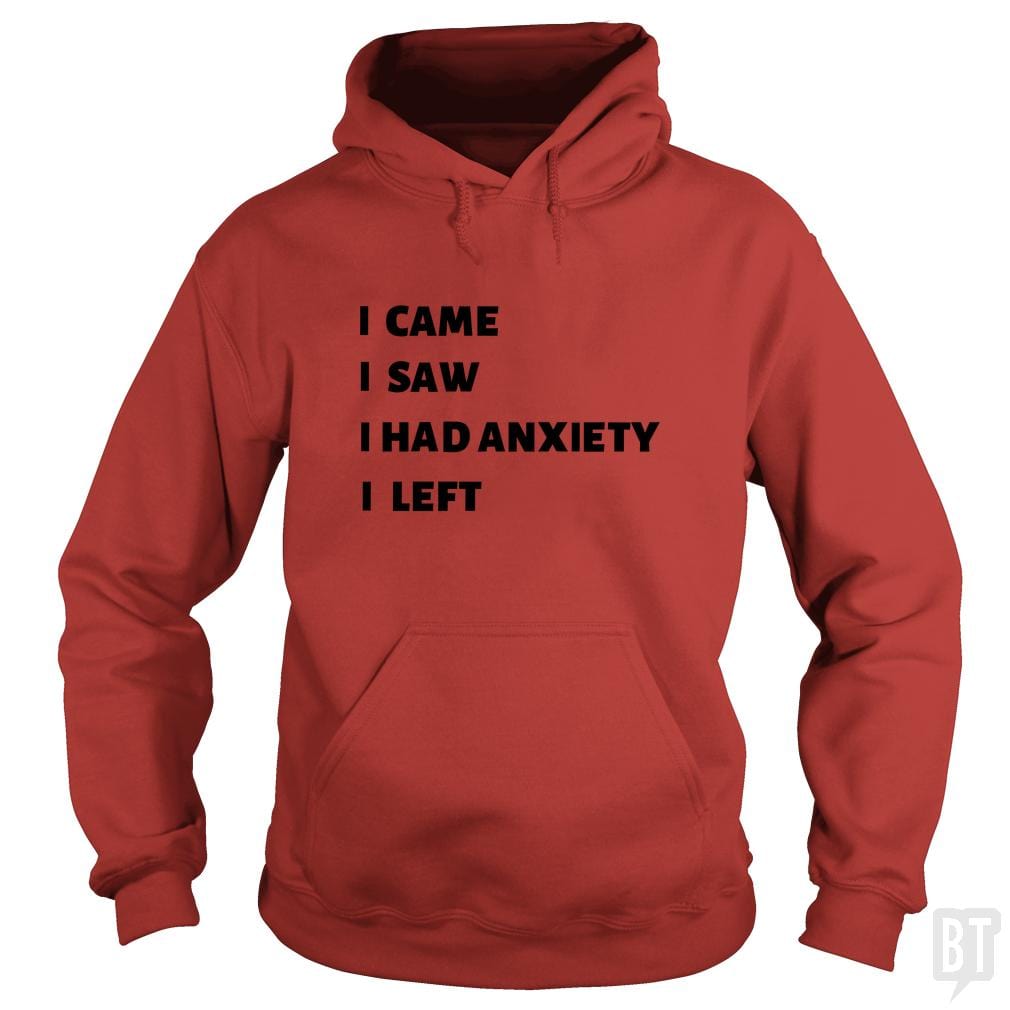 SunFrog-Busted Jastees Hoodie / Red / S Anxiety