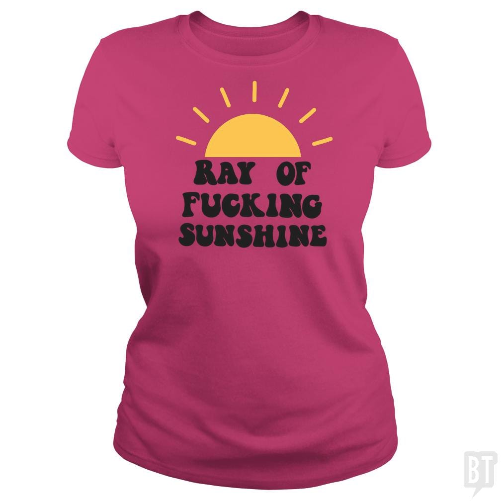 SunFrog-Busted Jastees Classic Ladies Tee / Heliconia / S Ray of sunshine