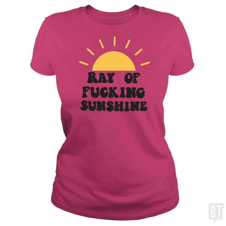 SunFrog-Busted Jastees Classic Ladies Tee / Heliconia / S Ray of sunshine