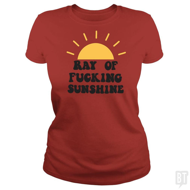 SunFrog-Busted Jastees Classic Ladies Tee / Red / S Ray of sunshine