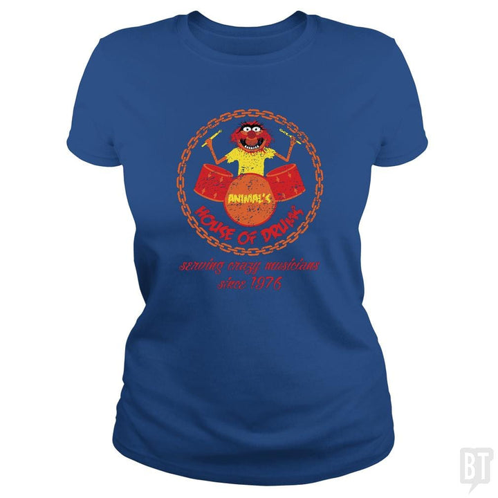 SunFrog-Busted Joefixit2 Classic Ladies Tee / Royal Blue / S Animal House of Drums