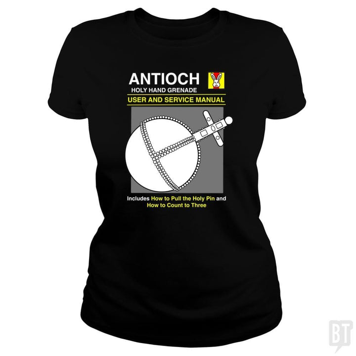 SunFrog-Busted Joefixit2 Classic Ladies Tee / Black / S Antioch Holy Hand grenade