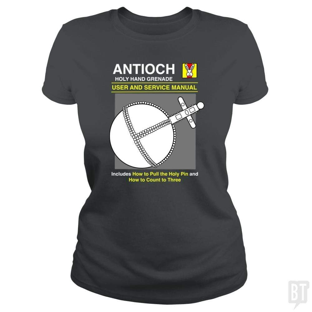 SunFrog-Busted Joefixit2 Classic Ladies Tee / Dark Heather / S Antioch Holy Hand grenade