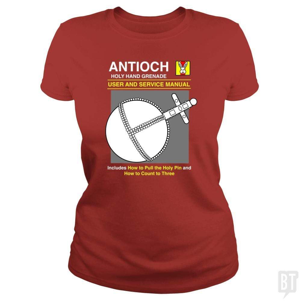 SunFrog-Busted Joefixit2 Classic Ladies Tee / Red / S Antioch Holy Hand grenade