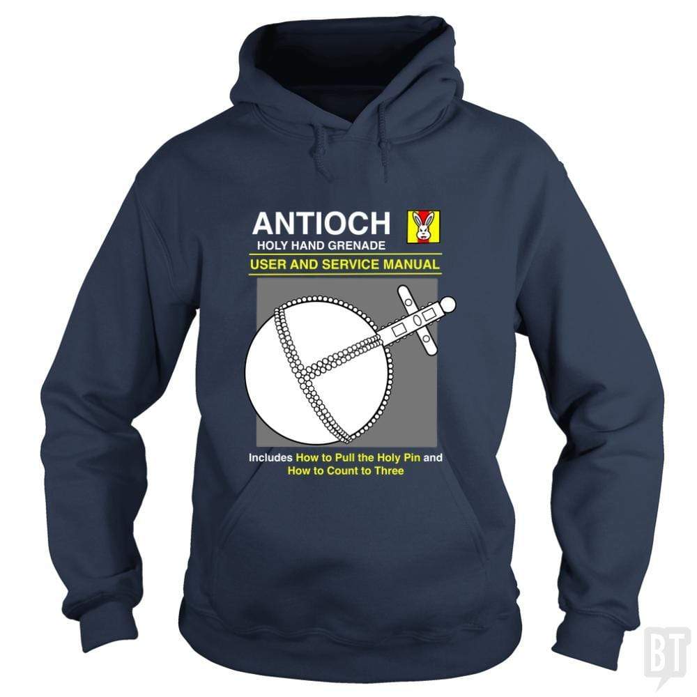 SunFrog-Busted Joefixit2 Hoodie / Navy Blue / S Antioch Holy Hand grenade