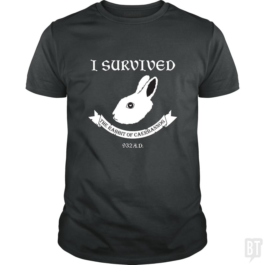 SunFrog-Busted Joefixit2 Classic Guys / Unisex Tee / Dark Heather / S I Survived the Rabbit!