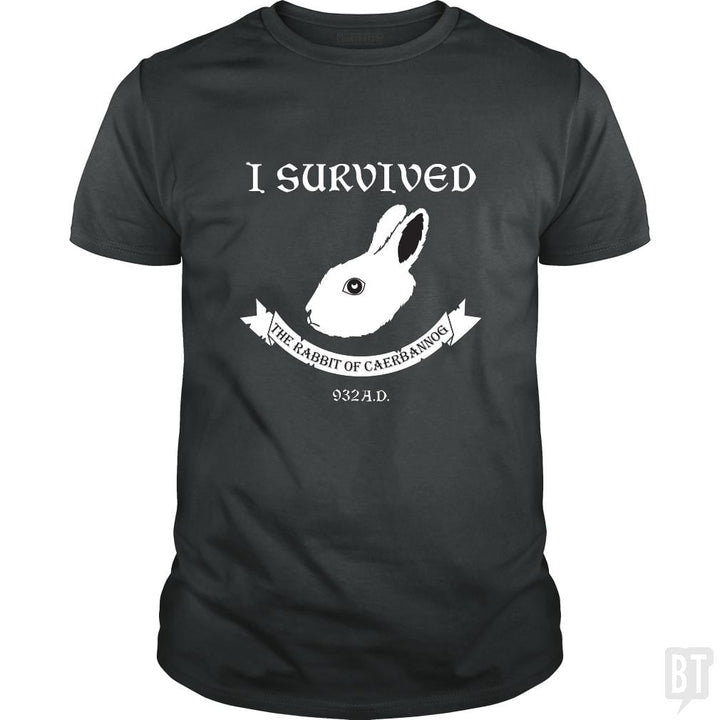 SunFrog-Busted Joefixit2 Classic Guys / Unisex Tee / Dark Heather / S I Survived the Rabbit!