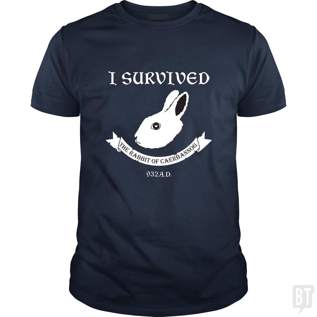 SunFrog-Busted Joefixit2 Classic Guys / Unisex Tee / Navy Blue / S I Survived the Rabbit!
