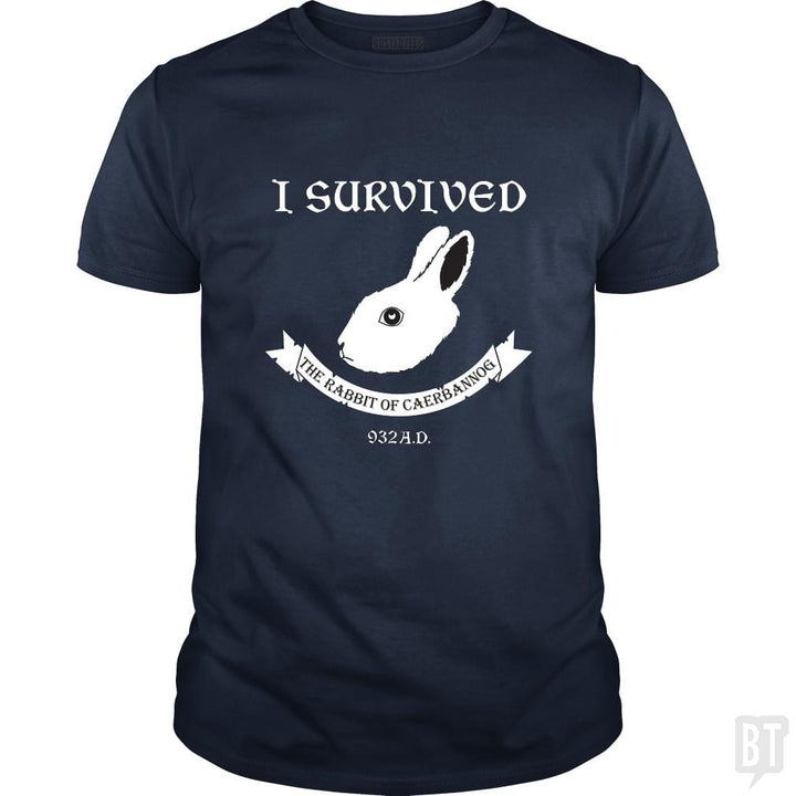 SunFrog-Busted Joefixit2 Classic Guys / Unisex Tee / Navy Blue / S I Survived the Rabbit!