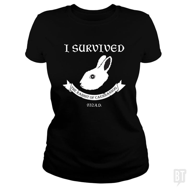 SunFrog-Busted Joefixit2 Classic Ladies Tee / Black / S I Survived the Rabbit!