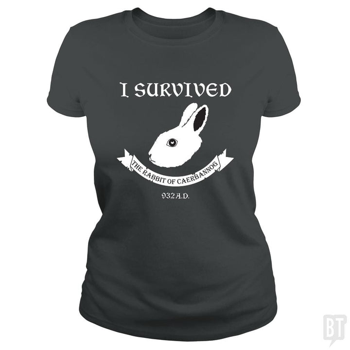 SunFrog-Busted Joefixit2 Classic Ladies Tee / Dark Heather / S I Survived the Rabbit!