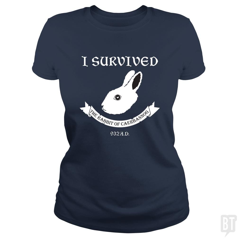SunFrog-Busted Joefixit2 Classic Ladies Tee / Navy Blue / S I Survived the Rabbit!