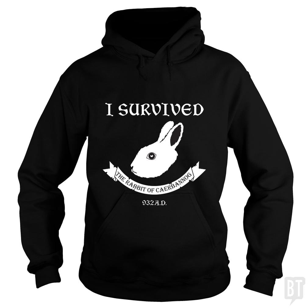 SunFrog-Busted Joefixit2 Hoodie / Black / S I Survived the Rabbit!