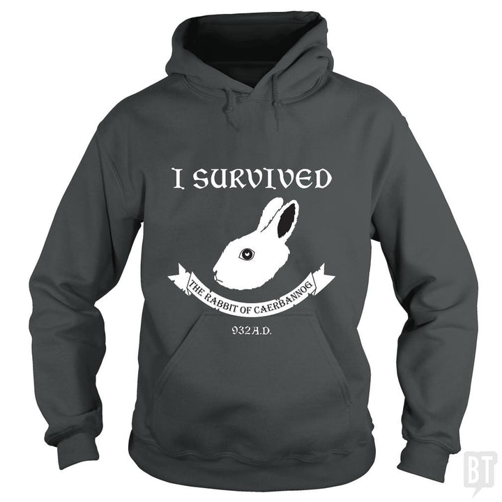SunFrog-Busted Joefixit2 Hoodie / Dark Heather / S I Survived the Rabbit!