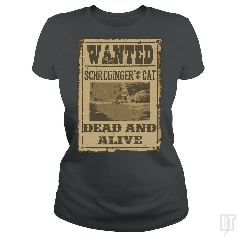 SunFrog-Busted JohnLucke Classic Ladies Tee / Dark Heather / S Dead And Alive