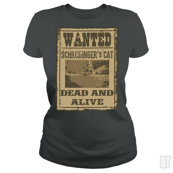 SunFrog-Busted JohnLucke Classic Ladies Tee / Dark Heather / S Dead And Alive