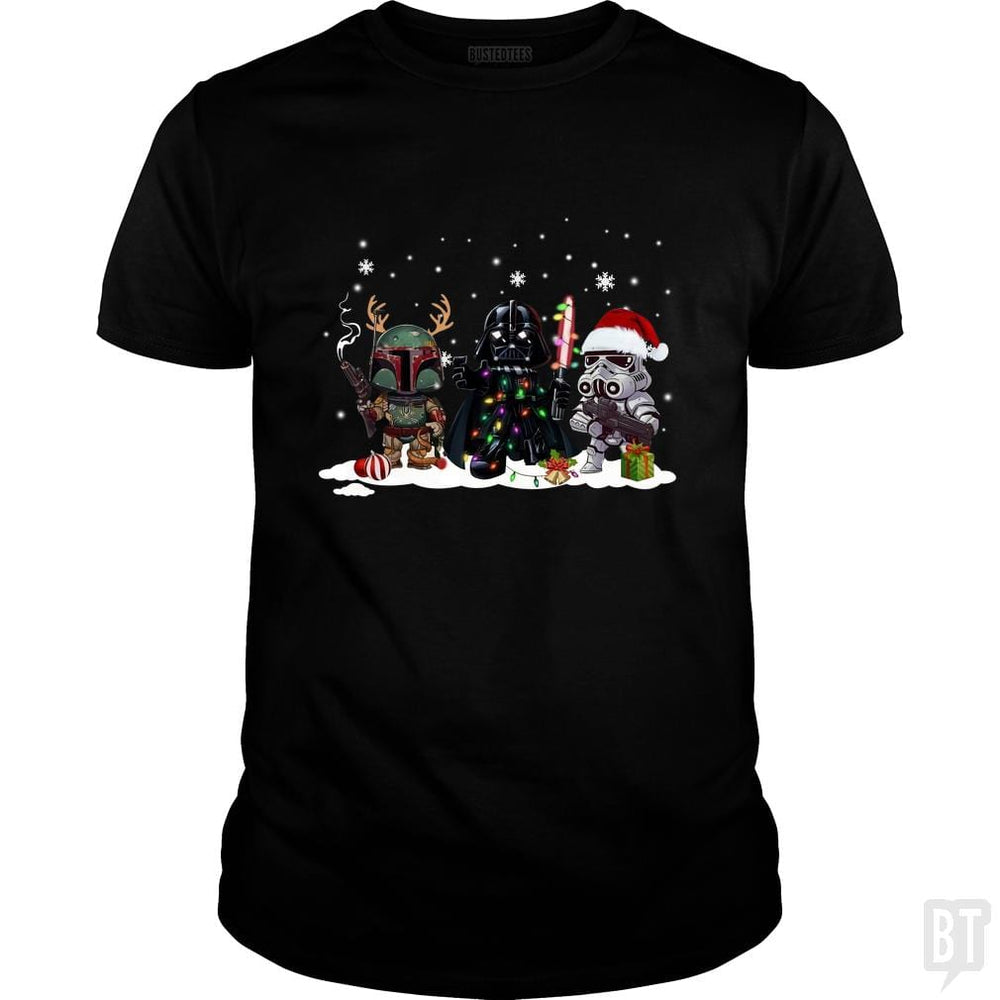 SunFrog-Busted KsuAnn Classic Guys / Unisex Tee / Black / S Boba Fett Darth Vader Stormtrooper Christmas Santa