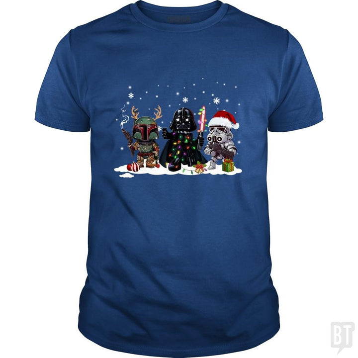 SunFrog-Busted KsuAnn Classic Guys / Unisex Tee / Royal Blue / S Boba Fett Darth Vader Stormtrooper Christmas Santa