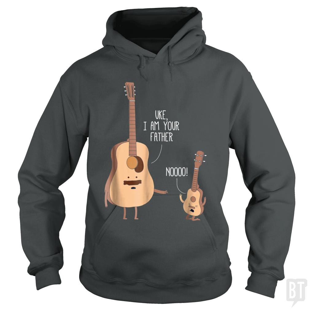 SunFrog-Busted Lewis Hoodie / Dark Heather / S Ukulele Guitar Music