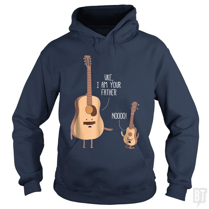 SunFrog-Busted Lewis Hoodie / Navy Blue / S Ukulele Guitar Music