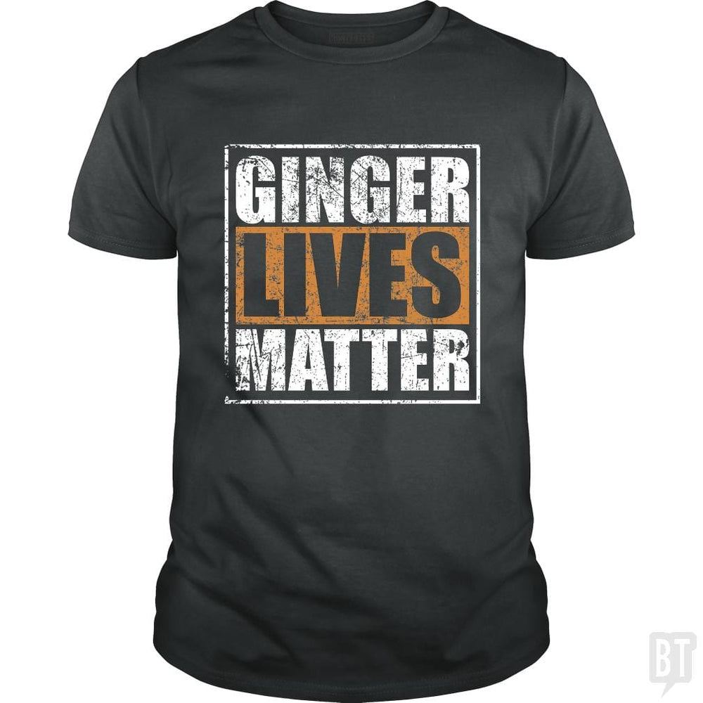 SunFrog-Busted LillJenn Classic Guys / Unisex Tee / Dark Heather / S GINGER LIVES MATTER