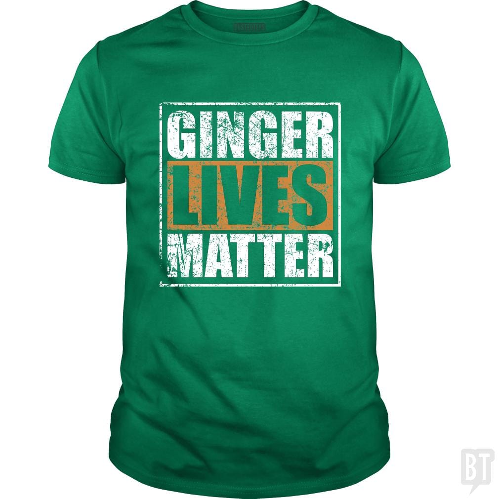 SunFrog-Busted LillJenn Classic Guys / Unisex Tee / Irish Green / S GINGER LIVES MATTER