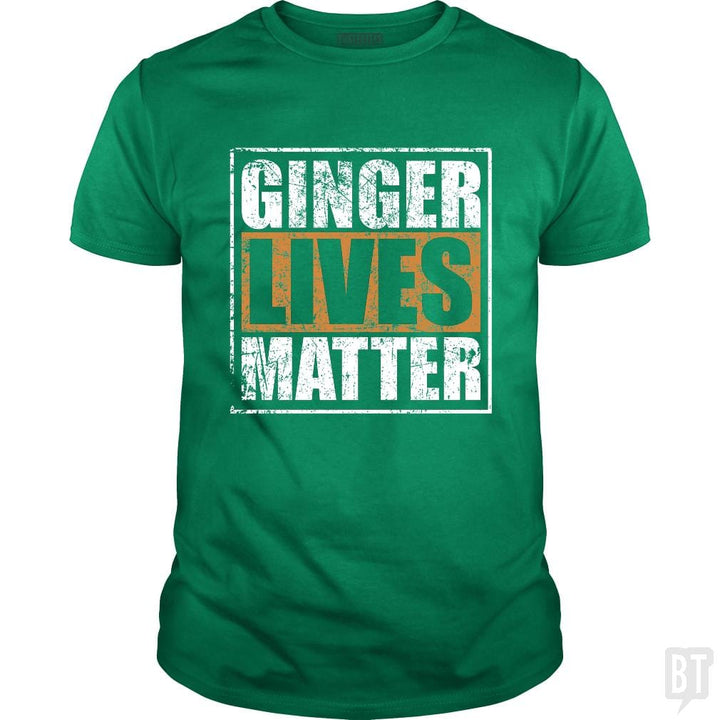 SunFrog-Busted LillJenn Classic Guys / Unisex Tee / Irish Green / S GINGER LIVES MATTER