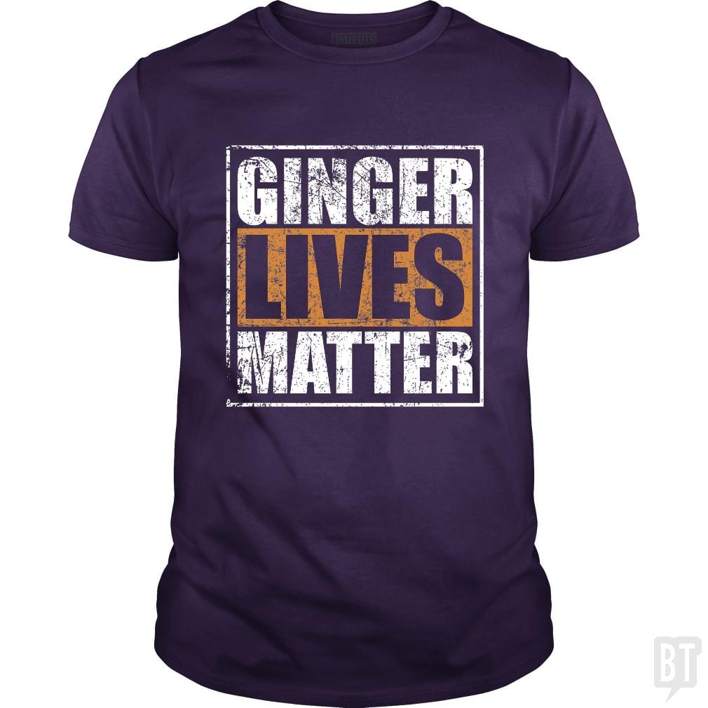 SunFrog-Busted LillJenn Classic Guys / Unisex Tee / Purple / S GINGER LIVES MATTER