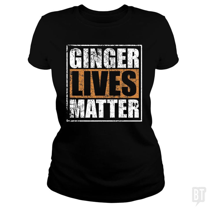 SunFrog-Busted LillJenn Classic Ladies Tee / Black / S GINGER LIVES MATTER