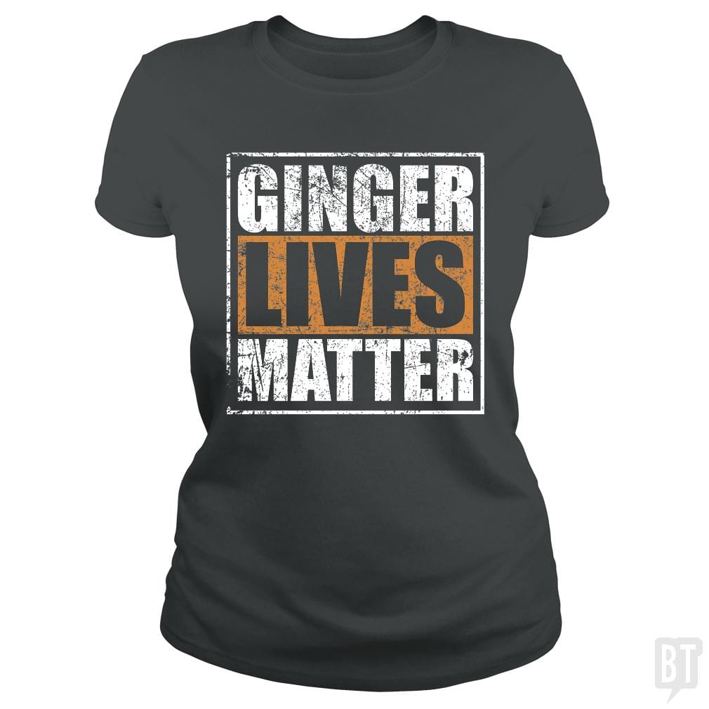 SunFrog-Busted LillJenn Classic Ladies Tee / Dark Heather / S GINGER LIVES MATTER