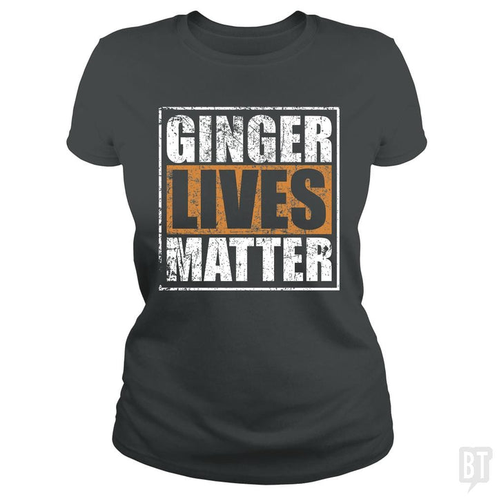 SunFrog-Busted LillJenn Classic Ladies Tee / Dark Heather / S GINGER LIVES MATTER
