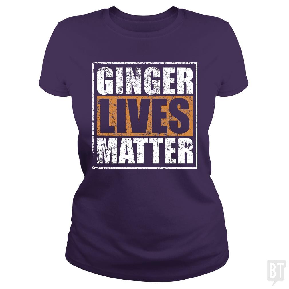 SunFrog-Busted LillJenn Classic Ladies Tee / Purple / S GINGER LIVES MATTER