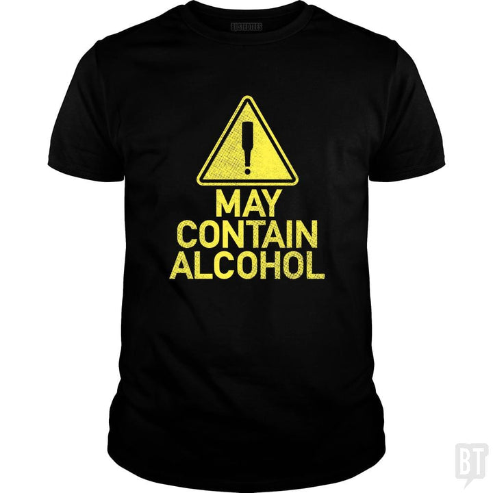 SunFrog-Busted LillJenn Classic Guys / Unisex Tee / Black / S May Contain Alcohol