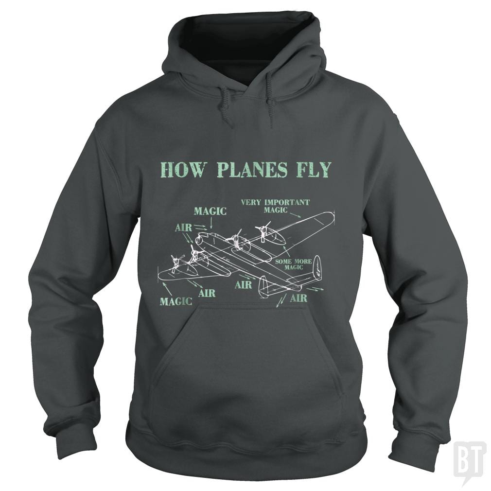 SunFrog-Busted Mahase Hoodie / Dark Heather / S How Planes Fly Funny Aerospace Engineer Pilot